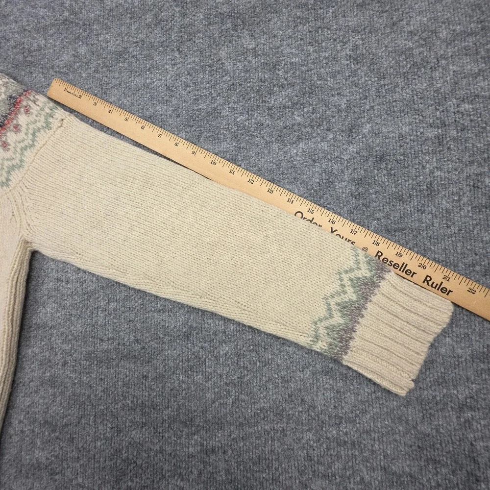 LL Bean Fair Isle Wool Sweater Women's Small Knit Multi Color - Picture 10 of 11